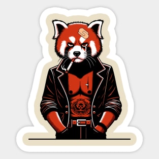 Yakuza Red panda - Tattooed & Fierce 90s Cartoon Art Sticker